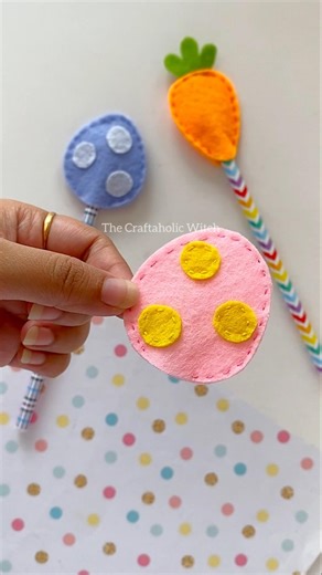 Easter Gift Idea 🐣 Pencil Topper | Felt Egg | Felt Craft | Easter Crafts | Easter Craft Idea | DIY