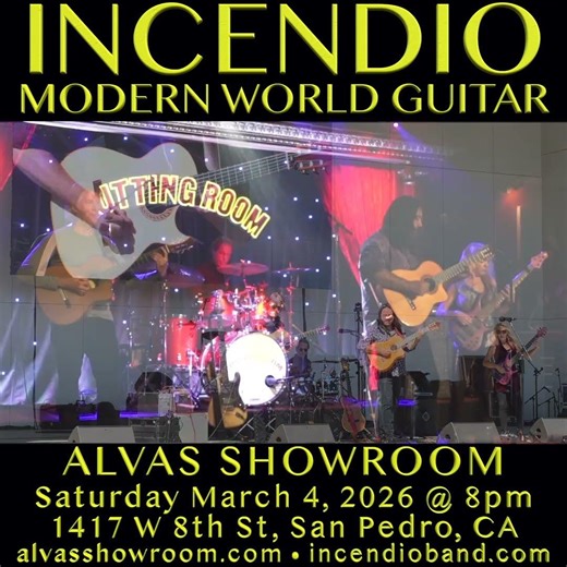 INCENDIO - live at Alvas Showroom - San Pedro CA - March 14, 2026 at 8pm