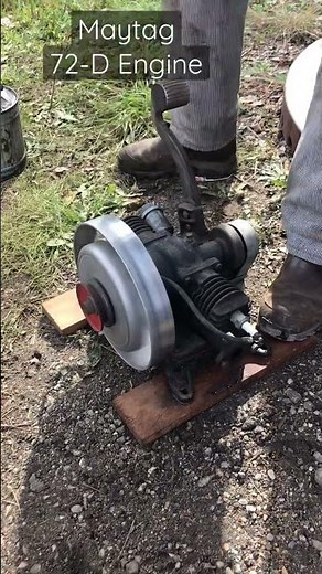 Maytag Multi-Motor Model 72-D Two Cylinder 3/4hp Washing Machine Engine Startup