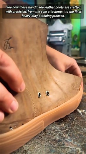 High Quality Handmade Footwear Production Using Professional Sewing Tools