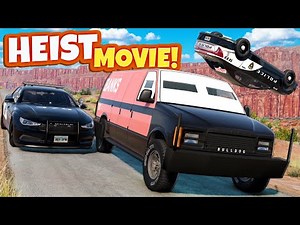 Armored Bank Truck HEIST MOVIE with Police Chases in BeamNG Drive Mods!