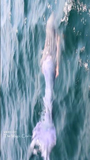 Mermaid swims quickly towards boat (Lake Michigan)