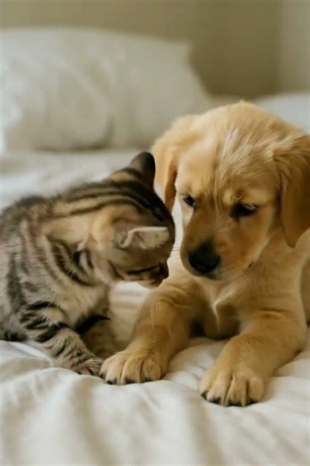 Adorable Cat & Puppy Playtime! 🐱🐶