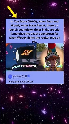 In Toy Story (1995), there’s a launch countdown timer in the arcade