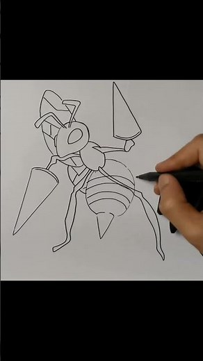 Drawing Pokemon Beedrill #shorts