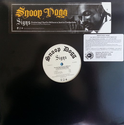 Snoop Dogg Featuring Charlie Wilson & Justin Timberlake - Signs