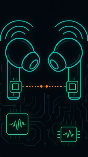 Tiffany Janzen on Instagram: "How do two separate earbuds adjust their sound hundreds of times per second independently… and still never fall out of sync? Because that should be impossible. Each AirPod is basically its own tiny computer with its own microphones, its own sensors, its own DSP, and its own version of what your music should sound like. Here’s the crazy part: inside every AirPod is a digital signal processor that performs real-time audio calculations up to 200 times per second. It’s