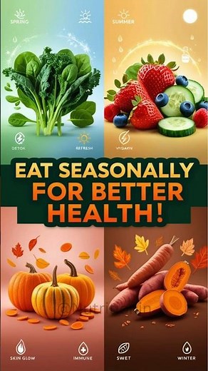 Eating seasonally is the best way to get fresh, nutrient-rich food! Here’s what to eat in a seasons!