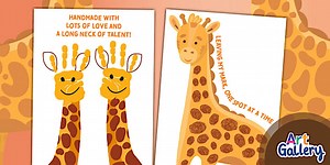 Giraffe Handprint Activity Poster