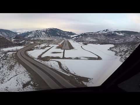 Gulfstream V Landing in Aspen Feb 2017