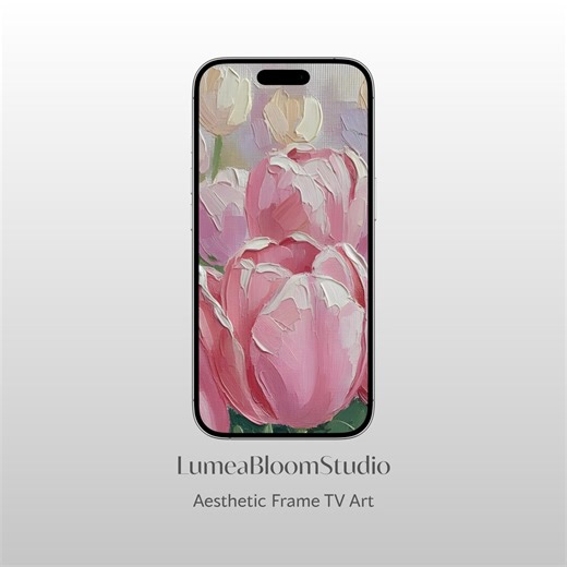 Tulips Phone Wallpaper L Spring Flowers iPhone Screensaver L Pastel Pink Florals Galaxy Background - Etsy