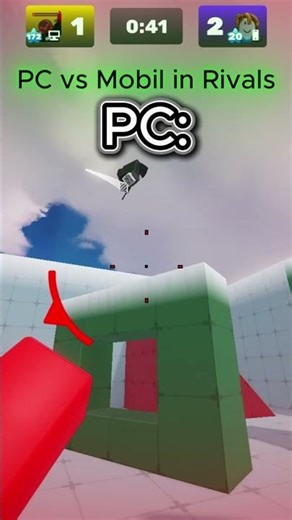 PC vs Mobile in Rivals Roblox #roblox #rivalsroblox