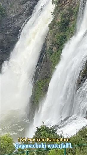 🌊Gaganachukki Waterfalls #Travel #Waterfall #Nature #IncredibleIndia #GaganachukkiFalls #HiddenGems