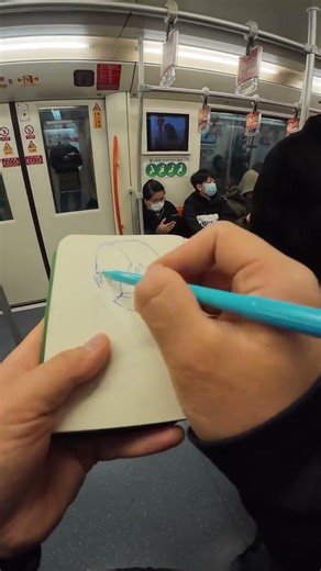 Face 103 ✍️ Masked Short-Hair Girl | Live Casual Sketch