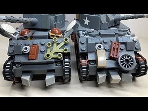 Lego M4 Sherman “Rhino” hedgerow cutters