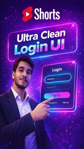 #video Neon Login Form HTML CSS | Modern Glow Login Page Design #shorts #webdesign #frontend #python