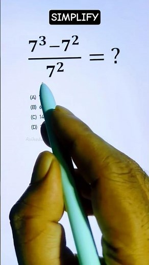 Exponent Simplification Math Problem #exponents #simplification #maths #study #mathematics