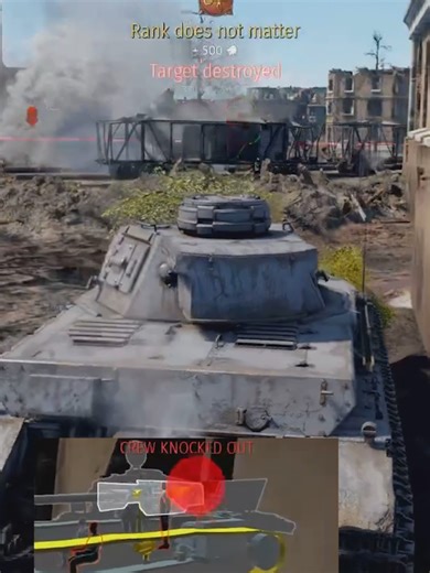 #warthunder Still waiting on that HEAT hotfix... - Panzer IV F1 against ARL-44 (ACL-1) and EBR 1951