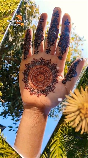 Minimal Mandala Palm Mehndi ✨ Clean Look #shorts #mehndi #trending