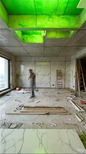 Luxury Living Room Transformation | Modern Marble Elegance Interior Renovation