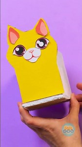 🐾 Craft Your Own Adorable Cat Gadget Holder! 📱✨ #DIYFun #KidsCreativity