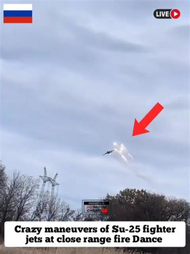 Crazy maneuvers of Su-25 fighter jet at close Fire Dance #shortvideo