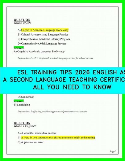 ESL TRAINING TIPS 2026 ENGLISH AS A SECOND LANGUAGE TEACHING CERTIFICATION ALL YOU NEED TO KNOW.