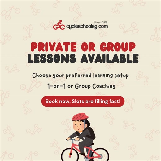 🚲 𝐋𝐞𝐚𝐫𝐧 𝐭𝐨 𝐂𝐲𝐜𝐥𝐞 & 𝐑𝐢𝐝𝐞 𝐂𝐨𝐧𝐟𝐢𝐝𝐞𝐧𝐭𝐥𝐲 𝐢𝐧 𝐉𝐮𝐬𝐭 𝟐 𝐇𝐨𝐮𝐫𝐬! We coach kids or adults whether you prefer private 1-to-1 or group lessons, we’ve got you covered. Cycling isn’t just a sport; it’s a life skill that stays with you forever. 🚴‍♀️✨ 🎁 𝐏𝐫𝐨𝐦𝐨: Free use of bicycle & safety gear 🎁 📅 Book your lesson today and start riding with confidence! ⚡ Slots are filling fast for November & December. Secure yours now! 𝐒𝐞𝐞 𝐩𝐫𝐢𝐜𝐢𝐧𝐠 & 𝐜𝐚𝐥𝐞𝐧𝐝𝐚𝐫: http