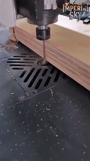 How Automated CNC Routers Drill and Cut Thick Plywood Stacks With Laser Precision!