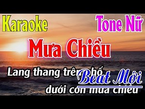 Mưa Chiều Karaoke Tone Nữ ( Gm ) Beat Mới | Karaoke Lâm Organ