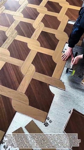 Fast Interlocking Basketweave Parquet Flooring Installation Technique