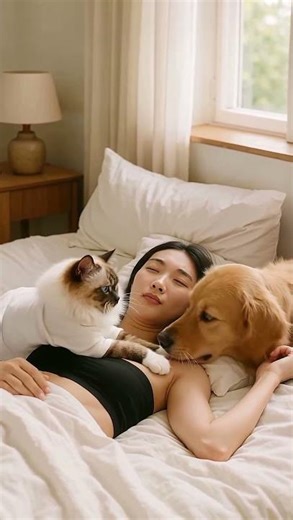 Who Wakes Her First? A battle of cuddles and licks!