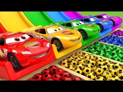 McQueen Car Assembly Surprise Soccer Ball Street Vehicle with Learn Colors for Kids | giggle tots