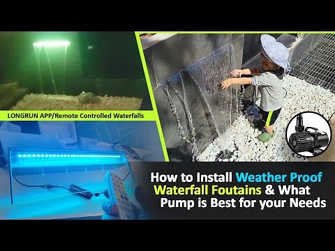 MY LED Waterfall Spillway Water Fountain Setup - Water Feature for Pond, Swimming Pools