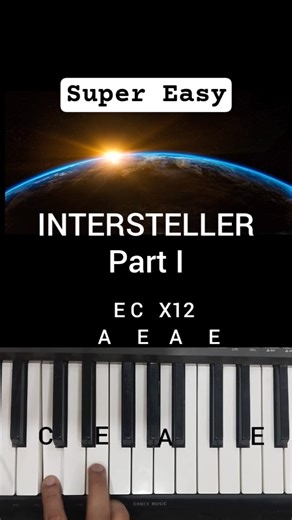 INTERSTELLER Theme 🔥 ☄️🛰️🛸PART I easy piano #shorts #piano