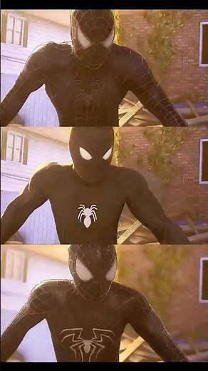 3 Spider-Man Black Suit Transformations Scene