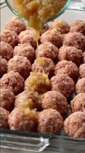 My grandmas favorite recipe for Ham Balls, a sweet and savory dish!