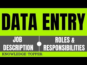 Data Entry Job Description | Data Entry Work and Duties | Data Entry Roles and Responsibilities