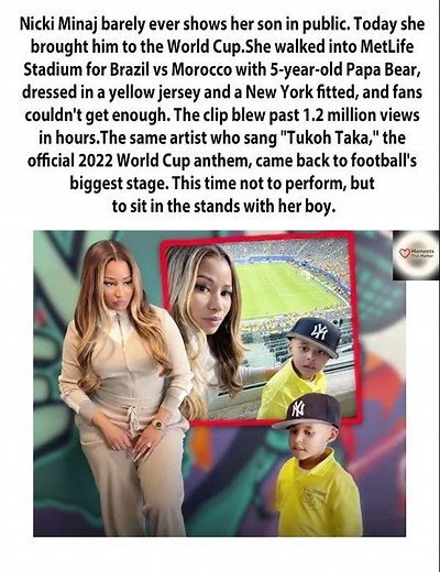 Nicki Minaj's Rare Appearance With Papa Bear Has Fans Melting ❤️⚽ #shorts