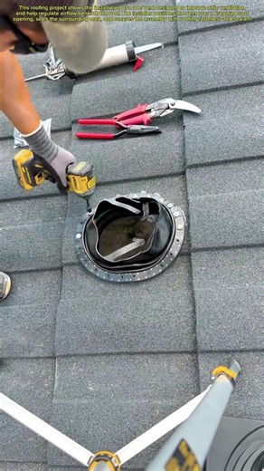 Installing a Roof Vent for Better Attic Airflow #Roofing #RoofVent #Construction