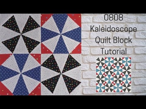 0808 Kaleidoscope Free Quilt Block Tutorial | Block of The Day 2023 | Accuquilt | Paper Piecing