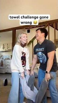 Towel Challenge Gone Wrong 😭 #couple #challenge