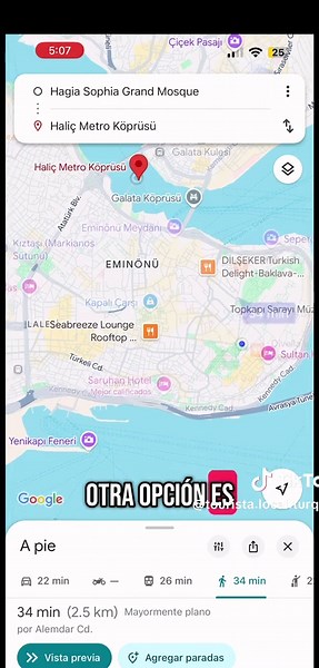 Usa Google Maps para explorar Estambul fácilmente