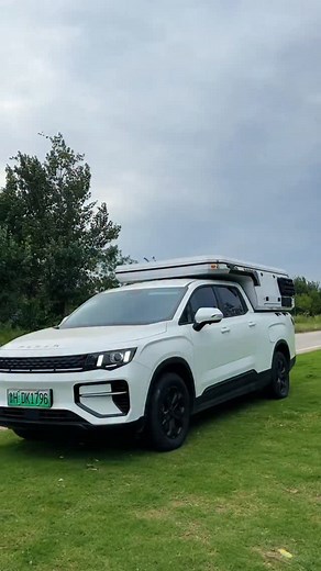 Convert a new energy pickup truck into an RV for outdoor camping! #RVTravel #OutdoorCamping #PickupModification #PickupCarBackBox | RV Camping Car