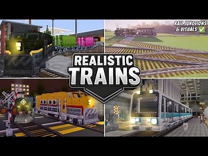 Realistic Trains Add-On Review in Minecraft Bedrock | Most Realistic Train Animations Ever!