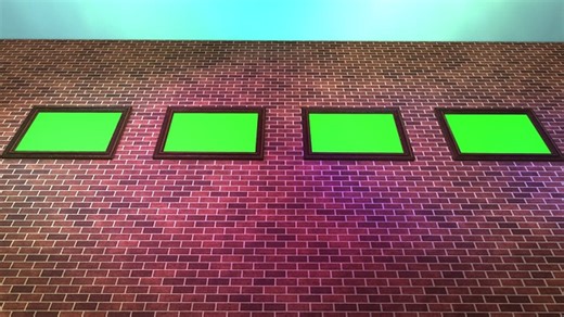 Green Screen Wall Frame, Wall Frame Video, Green Screen Video. Free Stock Video