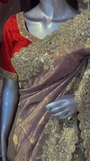 Super stunning designer hand work super soft orgenza silk saree ||Bollywood inspired 🌈✨👌😱