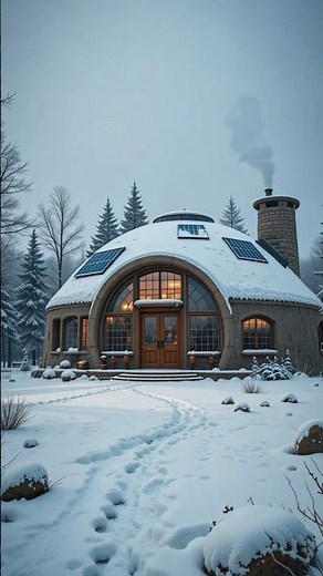 Living in a Snowy Earthship! ❄️🔥 | Off-Grid Winter Dream Home