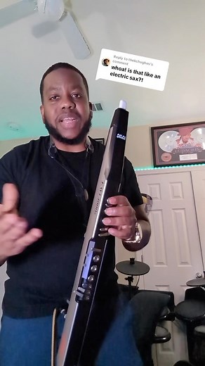 31K views · 608 reactions | What’s that electronic saxophone thingy???  #ewi #ewi4000s #akaiewi #electronicwindinstrument #producerlife #producer #audiomodeling #swamaudiomodeling #windsynth #saxophone #trumpet | Dominic Bazile | Facebook