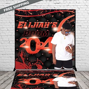 2024 Prom backdrop and decal bundle, Backdrop Decal bundle, photo backdrop, 2024 Graduation backdrop, adhesive sticker, sticker, red black
